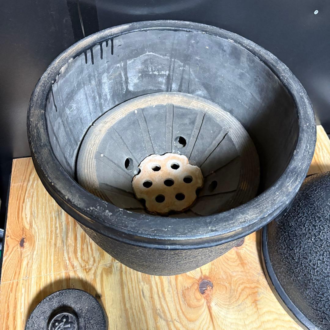 アオミムシカマド 年代品★炭火調理器 バーベキュー グリル 竈 かまど