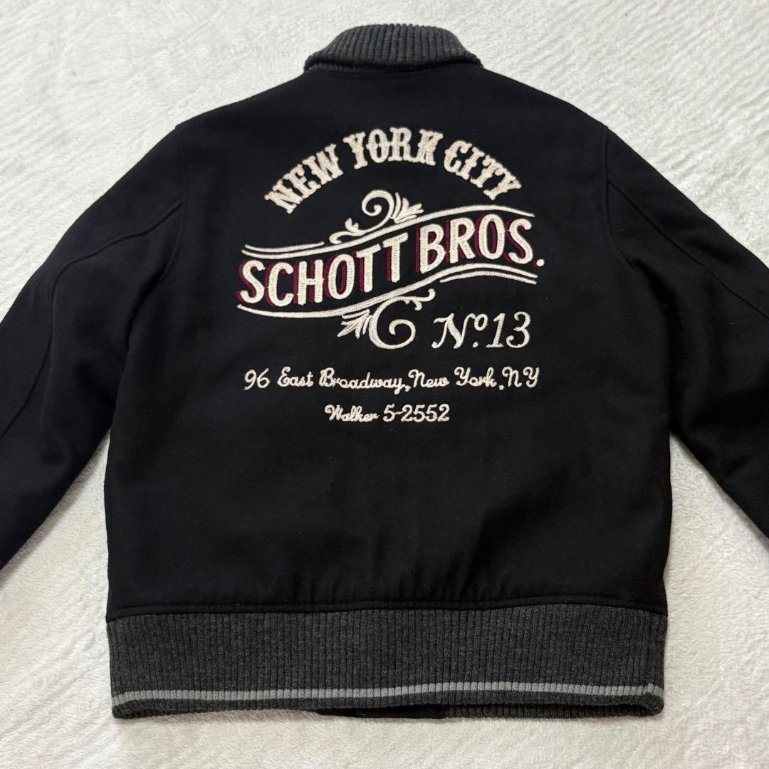 状態良好！Schott Bros. 刺繍 レザー スタジャン M 上野商会 - メルカリ