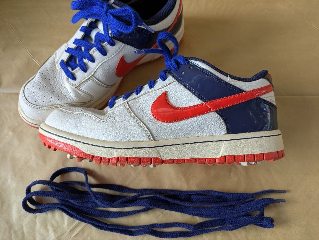 Nike ナイキ　ダンク　ゴルフシューズ ホワイト/オレンジ/ネイビー　25