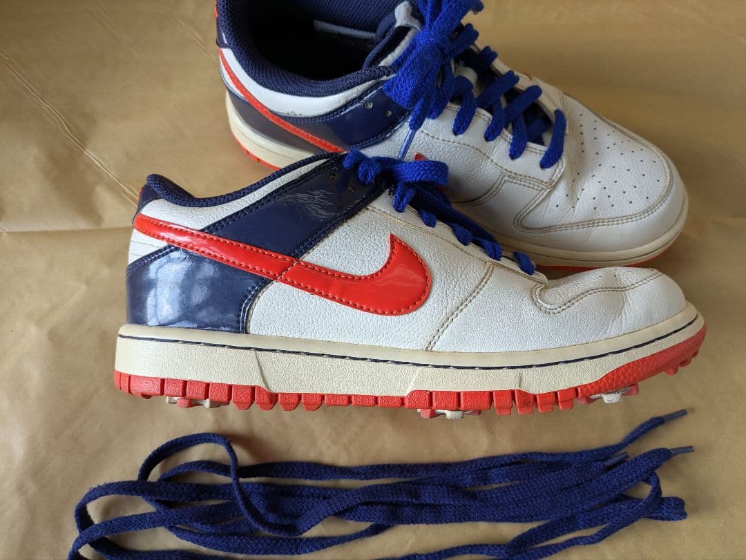 Nike ナイキ　ダンク　ゴルフシューズ ホワイト/オレンジ/ネイビー　25