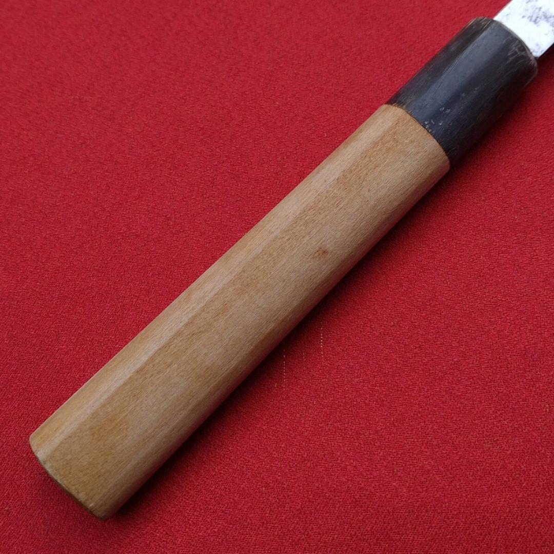 刺身包丁 兼松作 刃長約260㎜ 峰厚約4㎜ 片刃 柳刃包丁 正夫 【3406