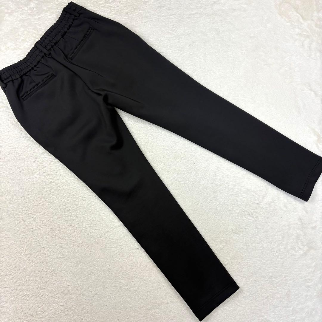 カンビオ リラックスポンチ ノーカラージャケット 上下 セットアップ 黒 M