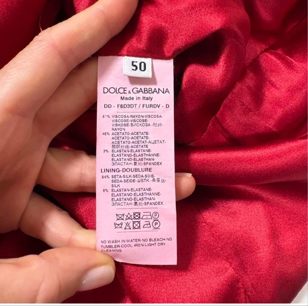 DOLCE & GABBANA 赤 ミニドレス 50-52 IT - メルカリ