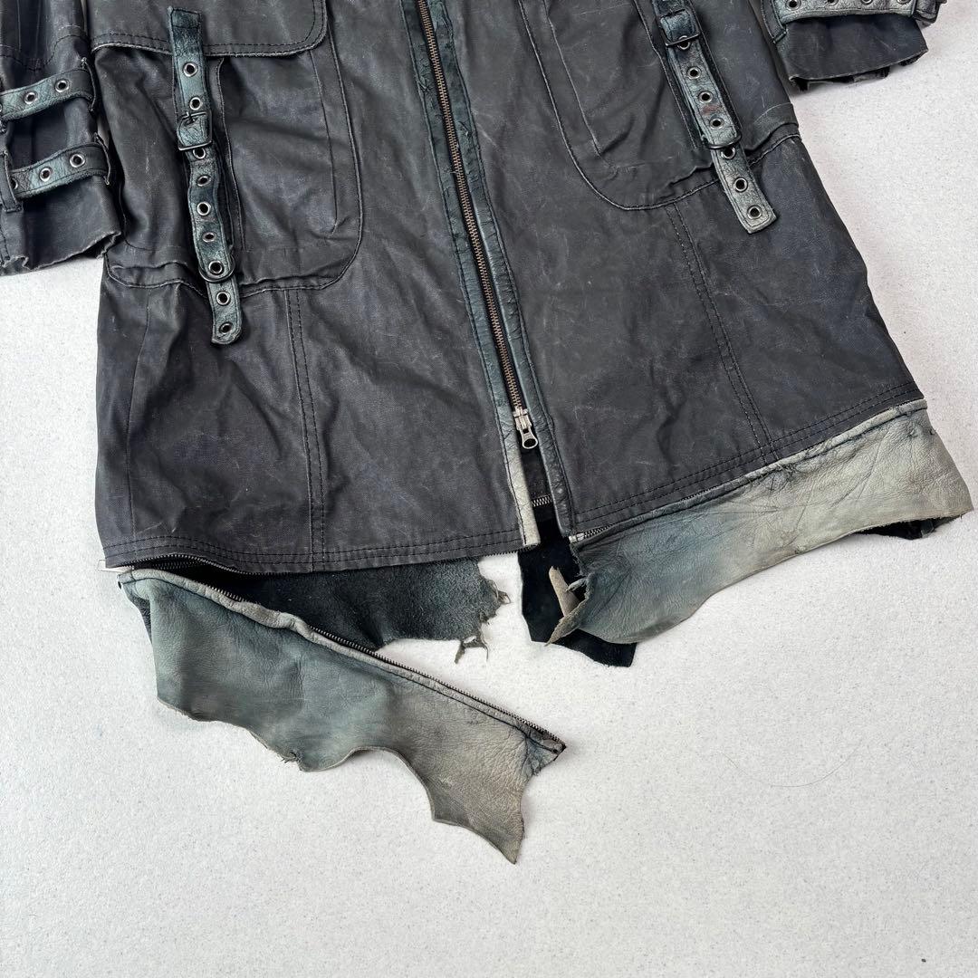 ジャケット・アウター yasuyuki ishii waxed leather mods coat