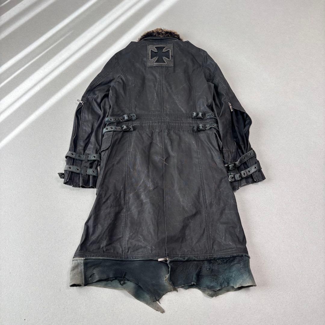 ジャケット・アウター yasuyuki ishii waxed leather mods coat