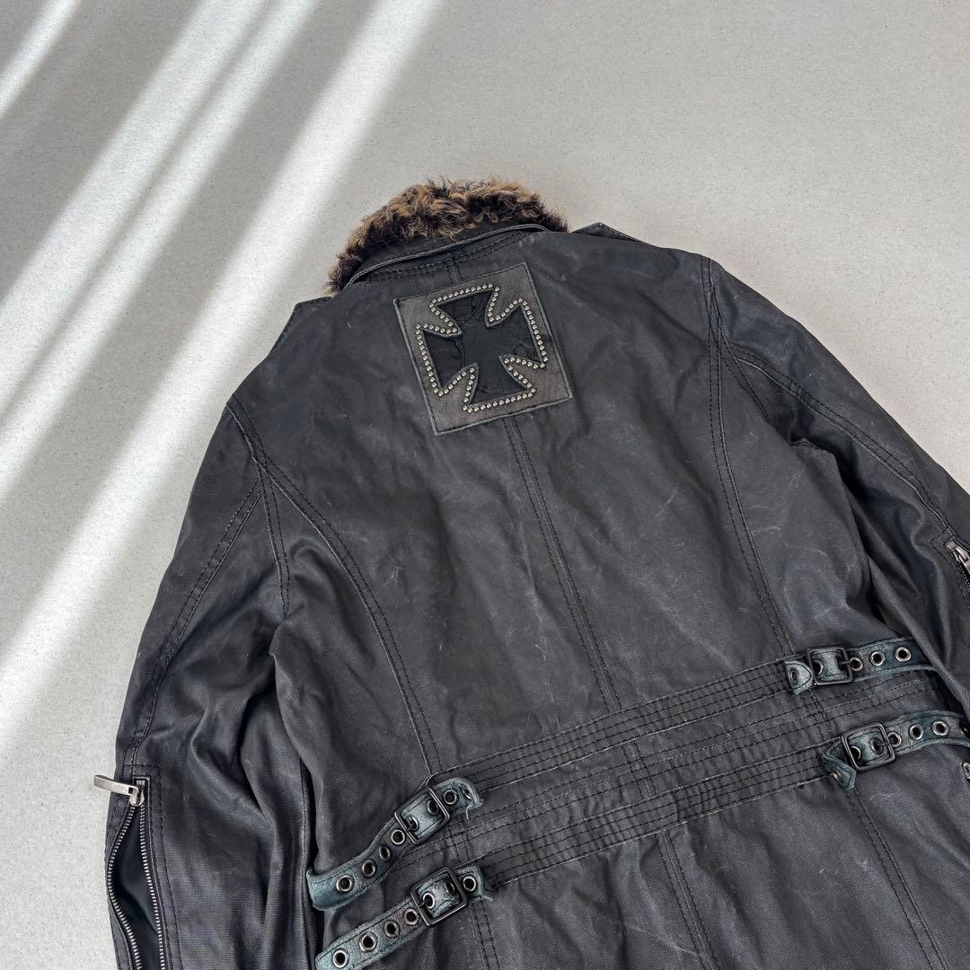 ジャケット・アウター yasuyuki ishii waxed leather mods coat