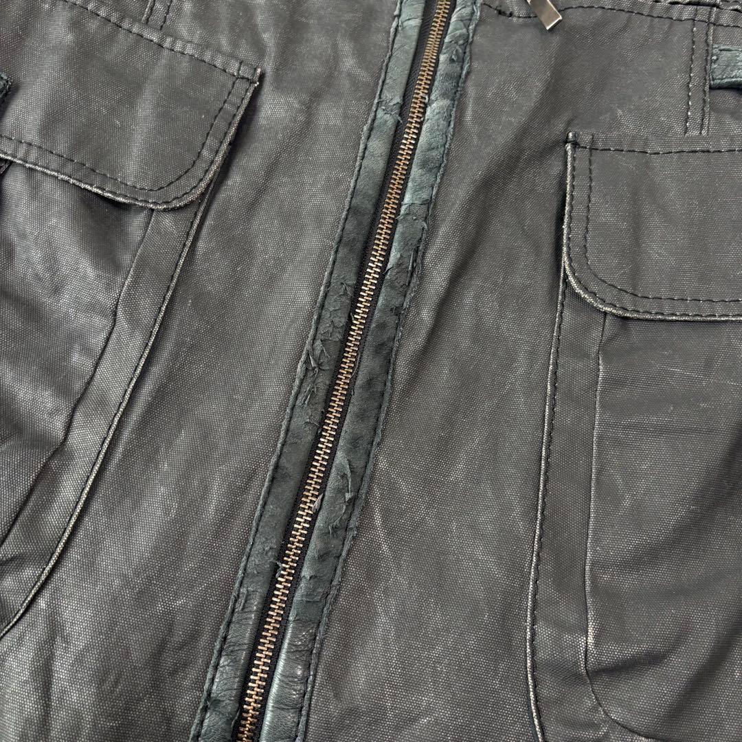 ジャケット・アウター yasuyuki ishii waxed leather mods coat