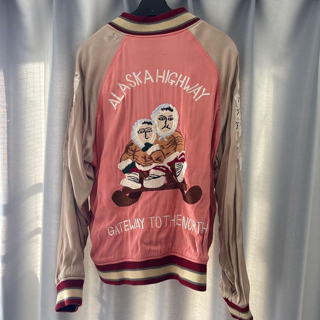 HOUSTON スカジャン　リバーシブル　腕犬ぞり　アラスカ