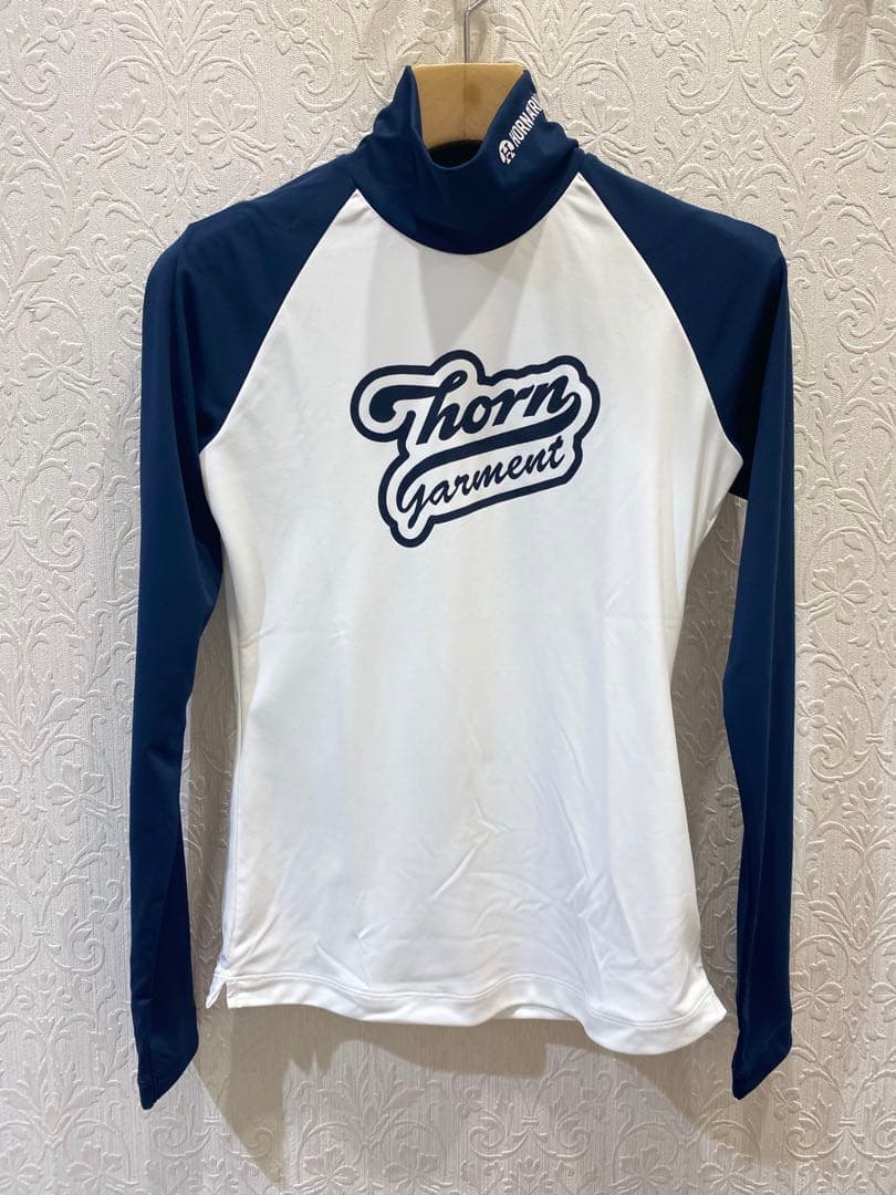 【新品】ホーンガーメント　レディース　モックネック　ネイビー　36