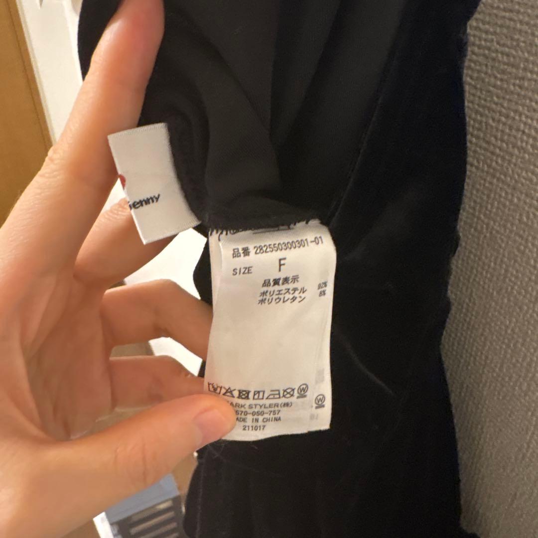 merry jennyベロア ミニワンピース