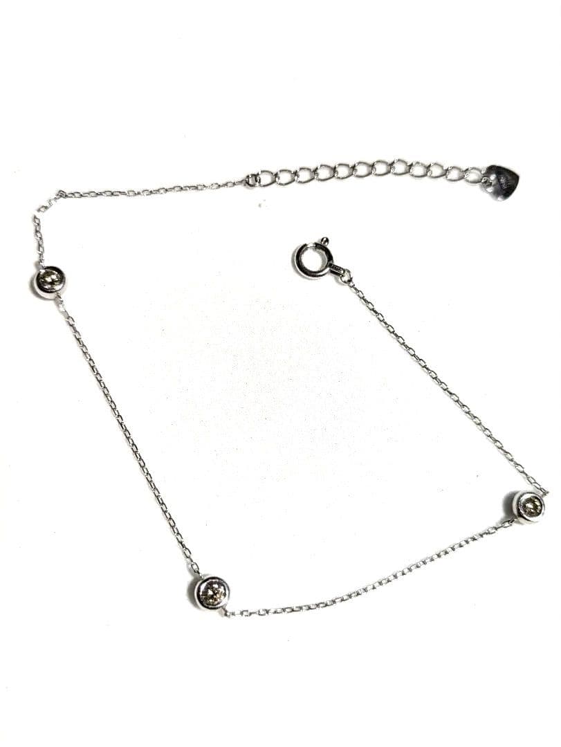 た*え様 pt850 ダイヤモンド0.2カラットブレスレット　アンクレットにも万