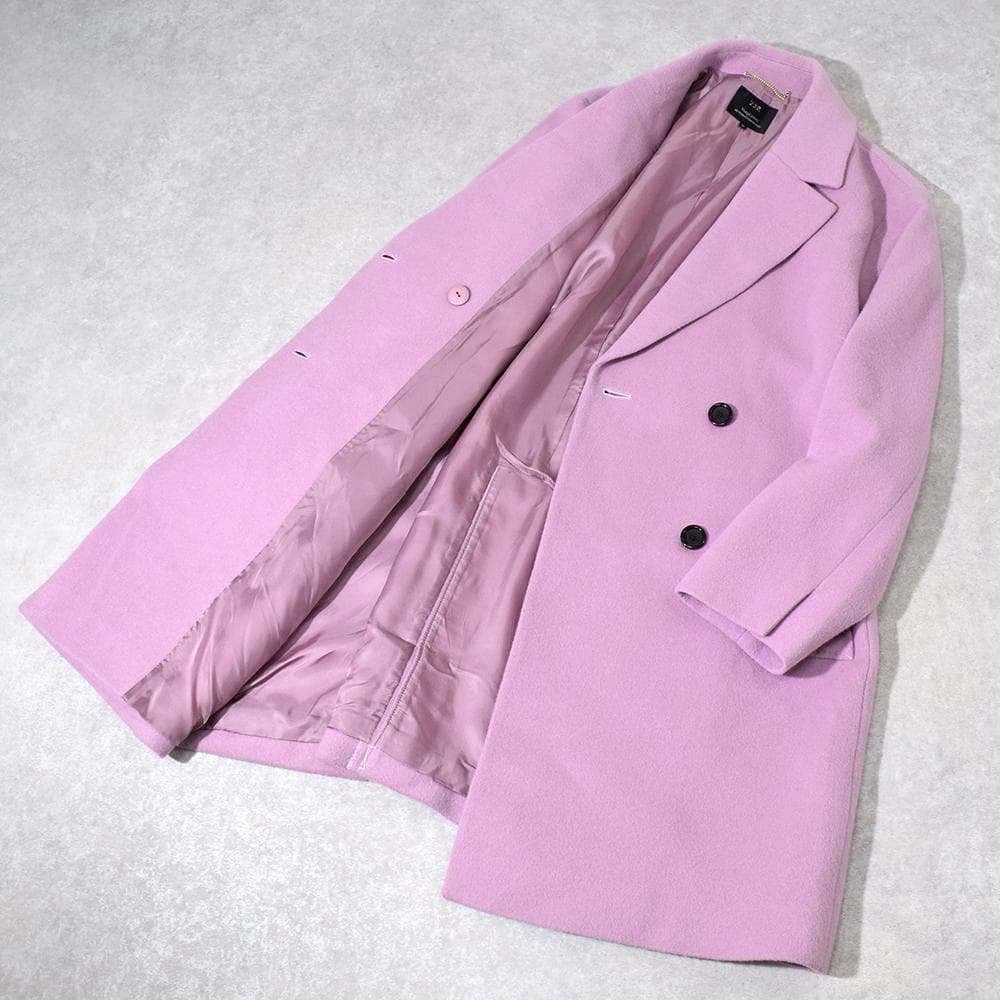 大きいサイズ 23区 ウール ビーバー チェスターコート 44 ピンク系