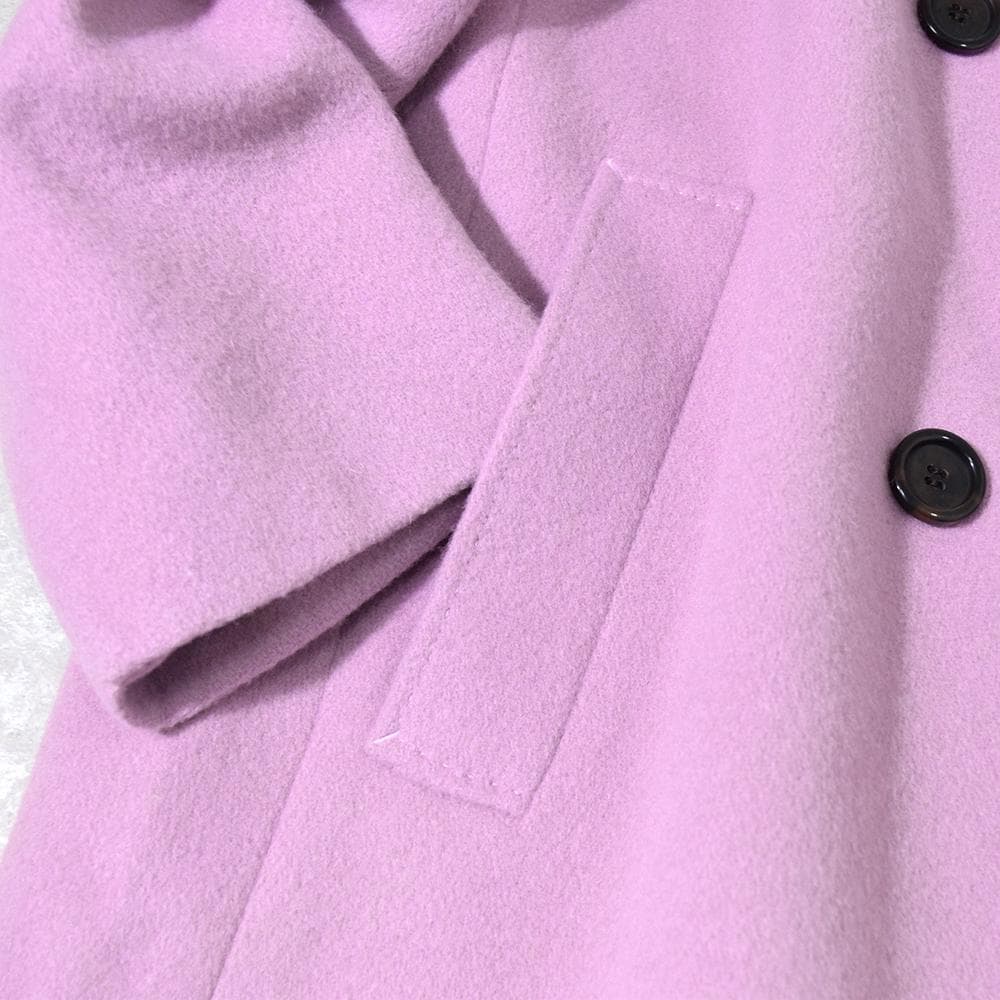 大きいサイズ 23区 ウール ビーバー チェスターコート 44 ピンク系