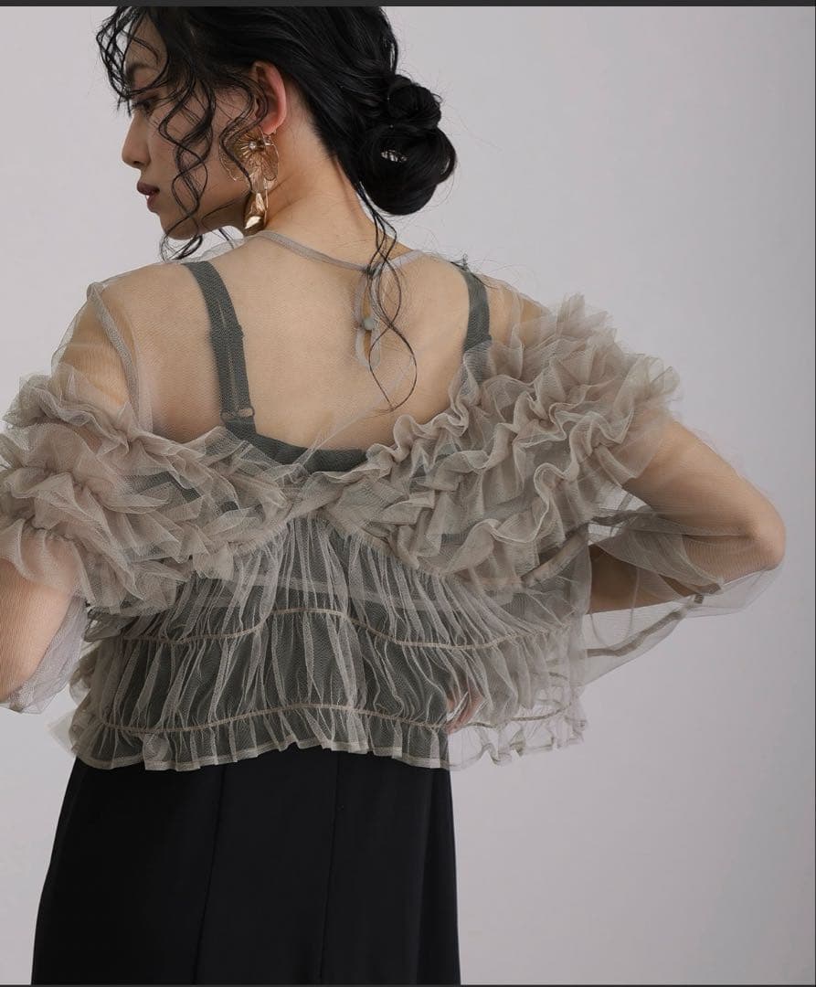 atlo Mサイズ　2wayチュールベスト・キャミワンピース・シアートップス