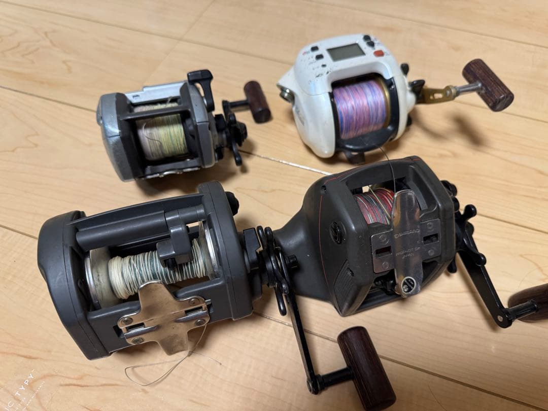 海釣り用リール4点セット　シマノ・ダイワ　船釣り