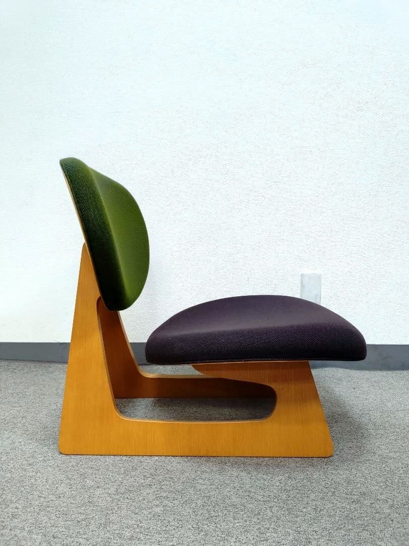 美品 天童木工 低座イス 長大作デザイン S-5016NA-ST型