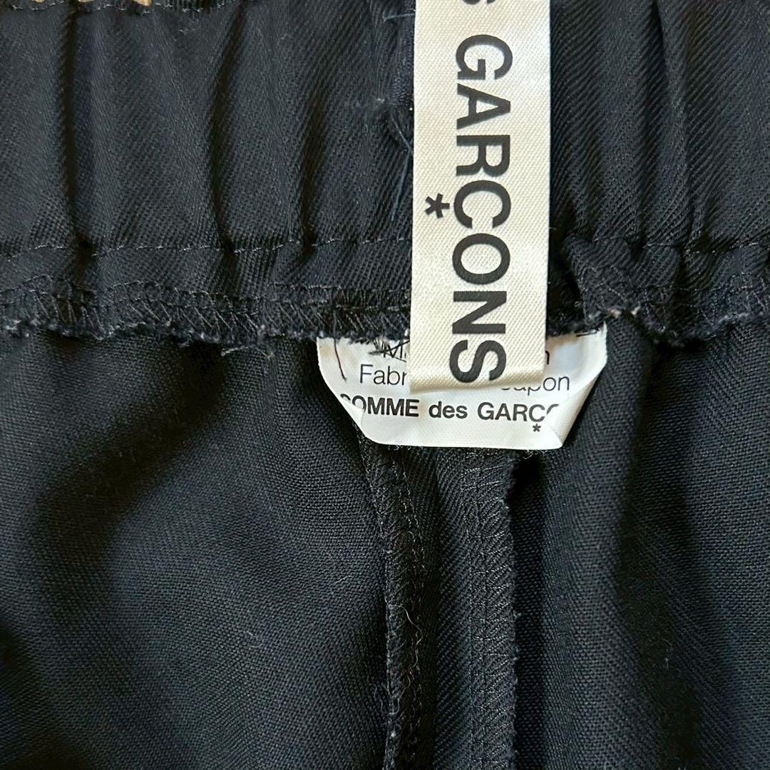 【美品】コムデギャルソン リラックスフィット 黒パンツ ギャザー デザインパンツ