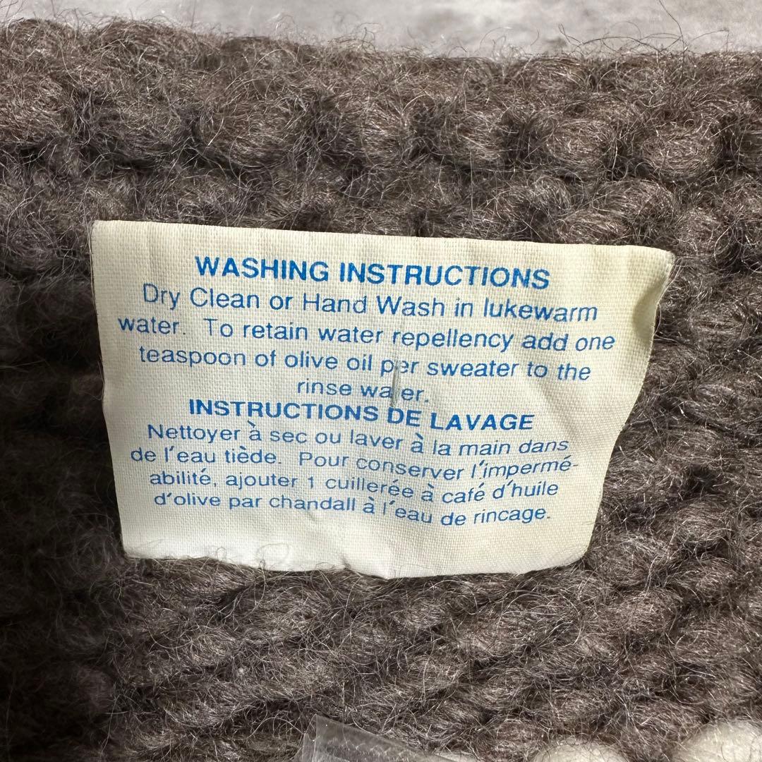 【カナダ製】SKANA カウチンニットセーター　ウッドボタン　肉厚　アメカジ