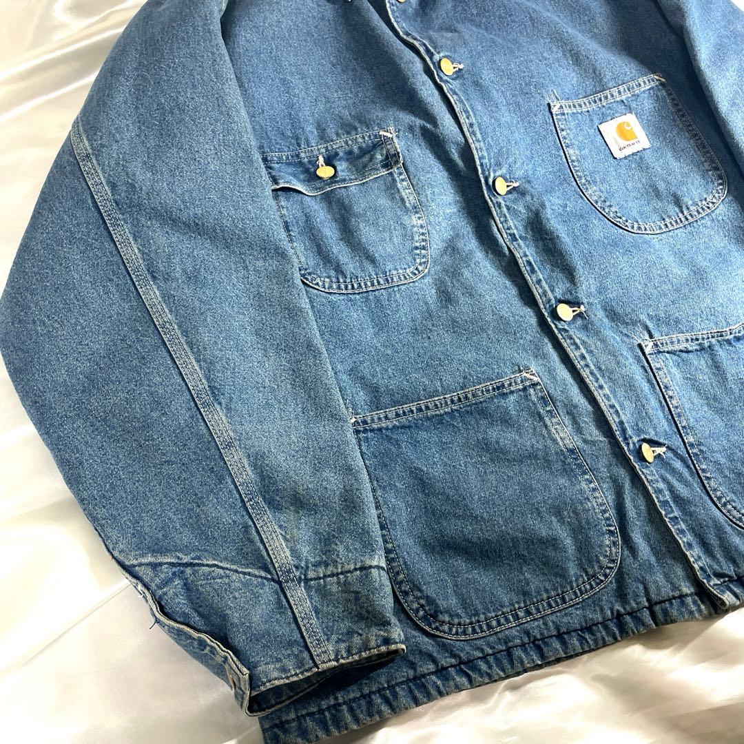 90’s カーハート　デニム　ブランケット　ミシガン　チョアジャケット