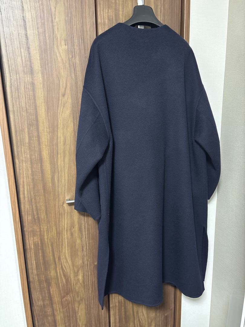 「今期購入 hLM ウールコート ネイビー サイズ38 美品」