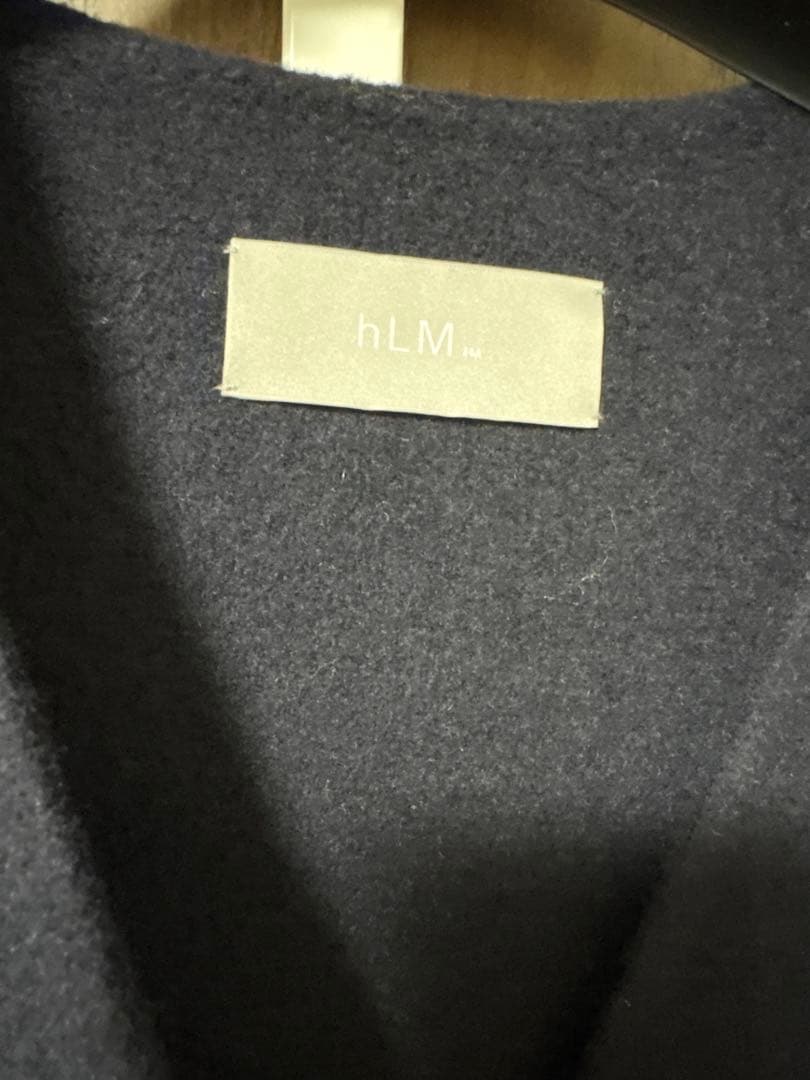 「今期購入 hLM ウールコート ネイビー サイズ38 美品」