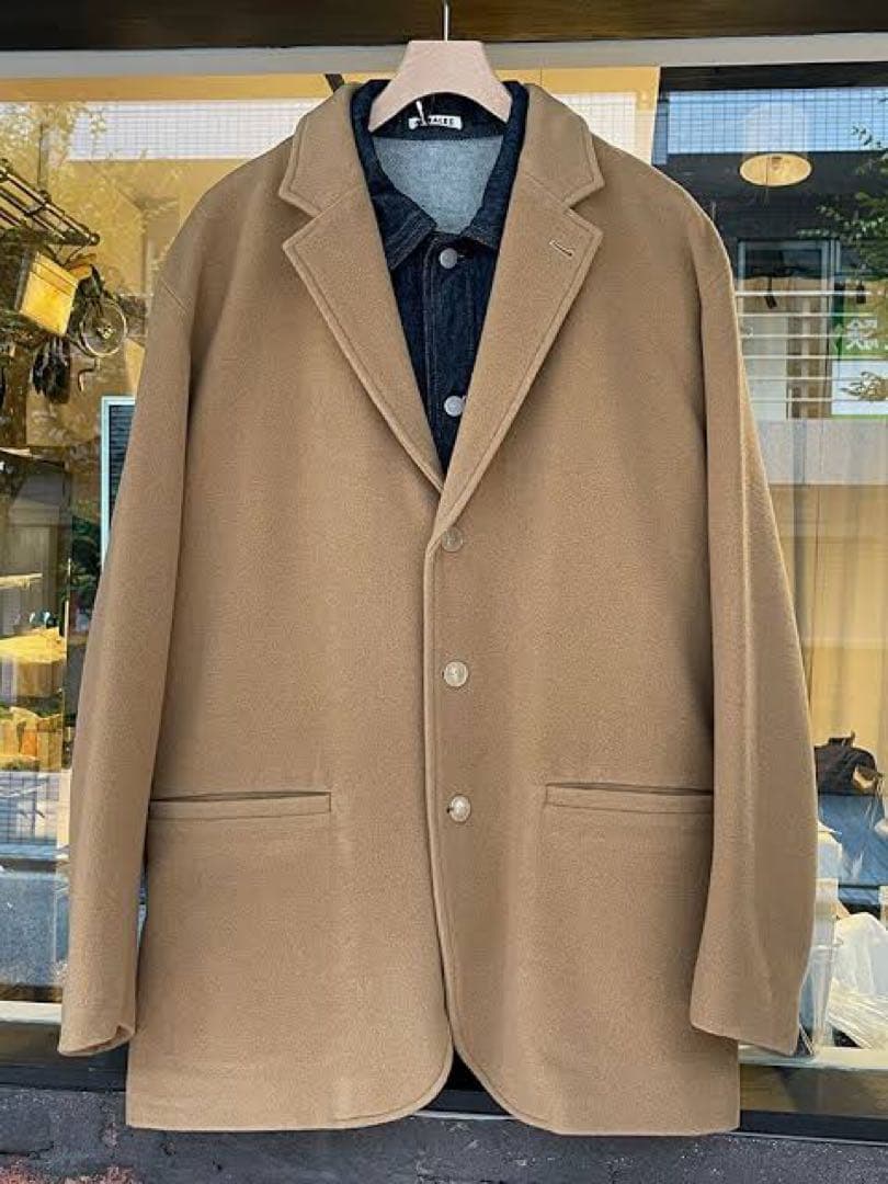 AURALEE CASHMERE WOOL MOSSER OVER JACKET - メルカリ
