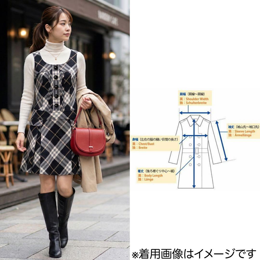 BURBERRY☆チェック柄 フレアワンピース☆ウール☆ノースリーブ