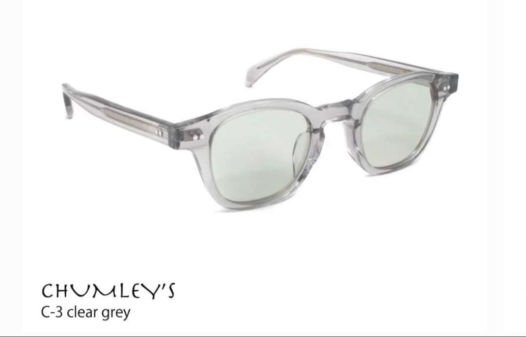 【美品】NEW サングラス CHUMLEY'S クリアーグレー