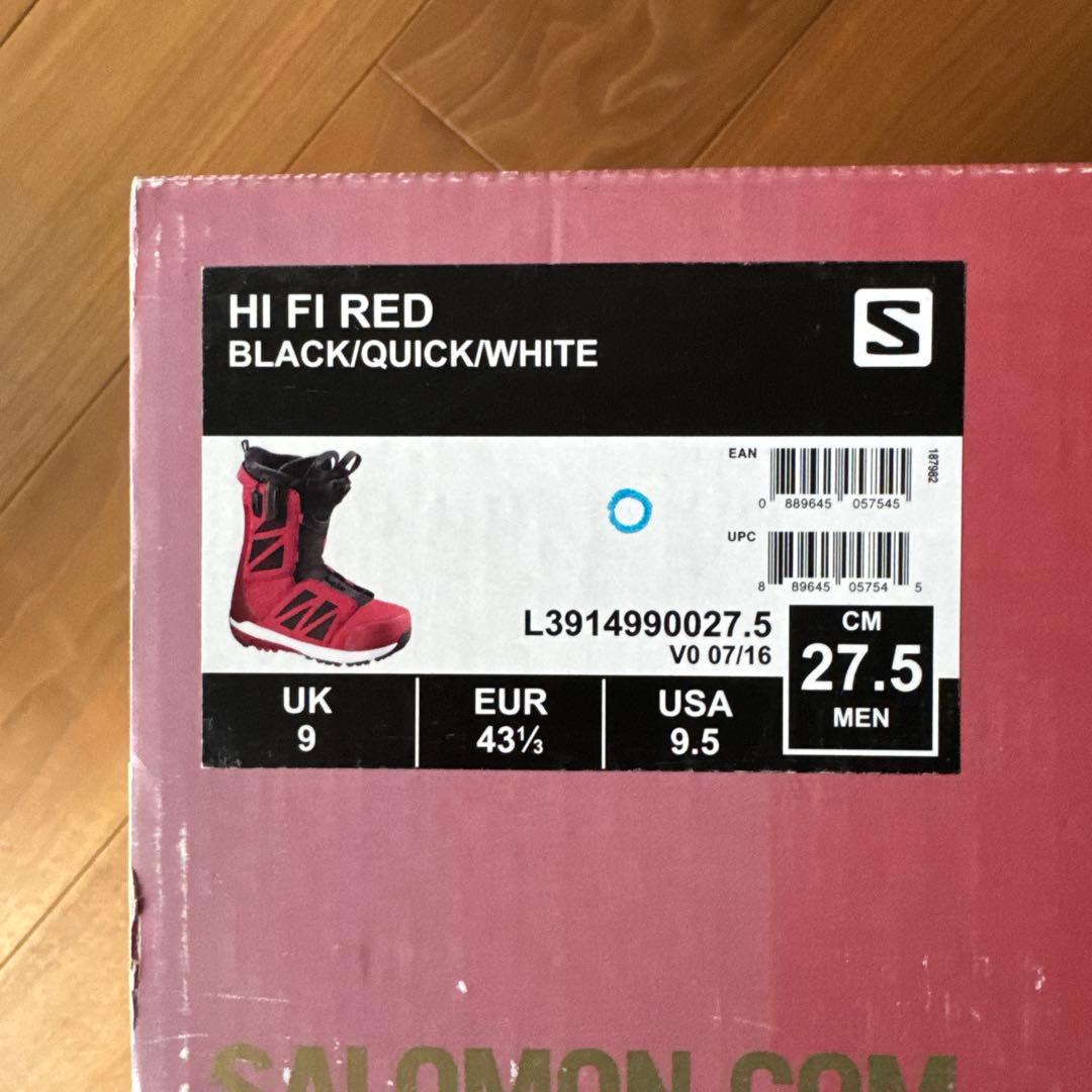 スノーボード SALOMON HI FI RED 27.5cm