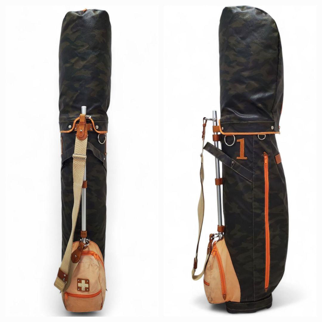 希少 木の庄帆布 キャディバッグ カモフラ