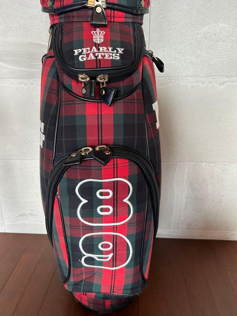 **年末値下げ中**PEARLY GATES キャディバッグ 赤黒チェック