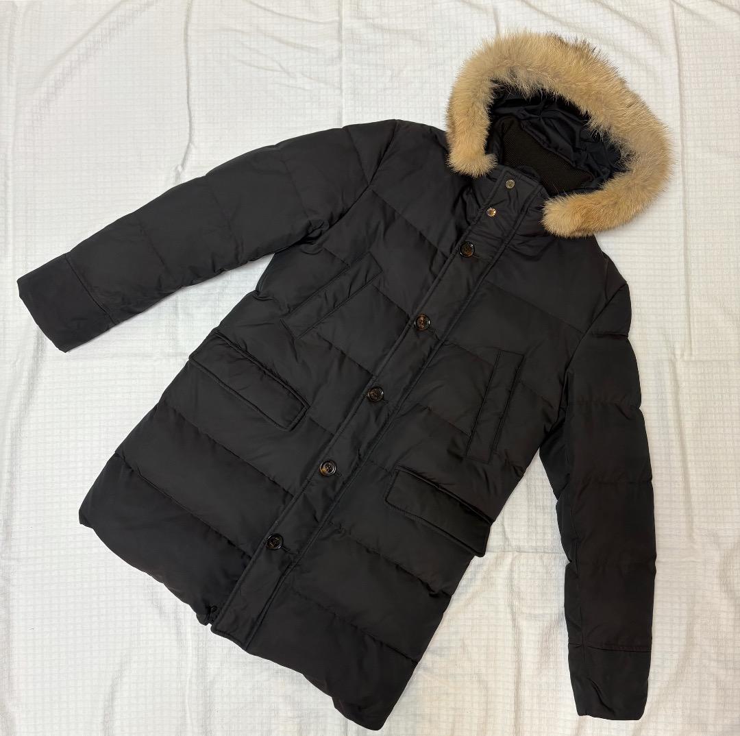 MooRER BARBIERI KMコヨーテファー極上品質ダウンコート 48