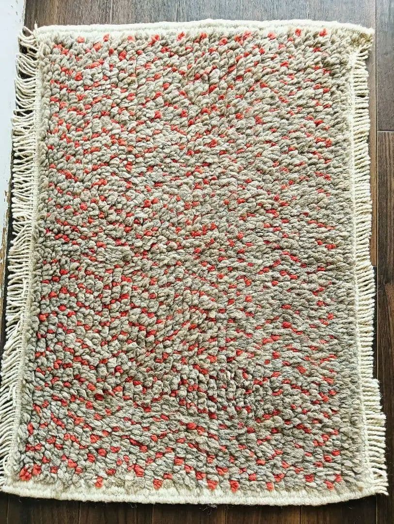 原毛色モロカンラグ　ビンテージラグ　ベニワレン　ペルシャラグ