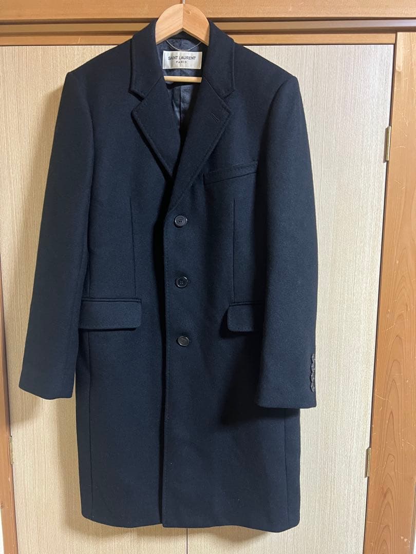 エディ期 サンローラン 2016AW チェスターコート ロング丈 ウール