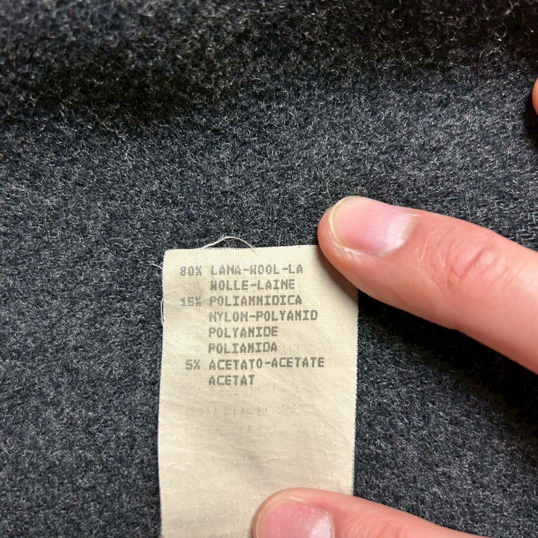 エンポリオアルマーニ イタリア製 スタンドロングコート リバーコート ブラック