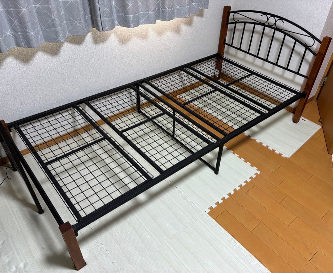 匿名配送】ニトリ パイプベッド アイアンフレーム シングルサイズ