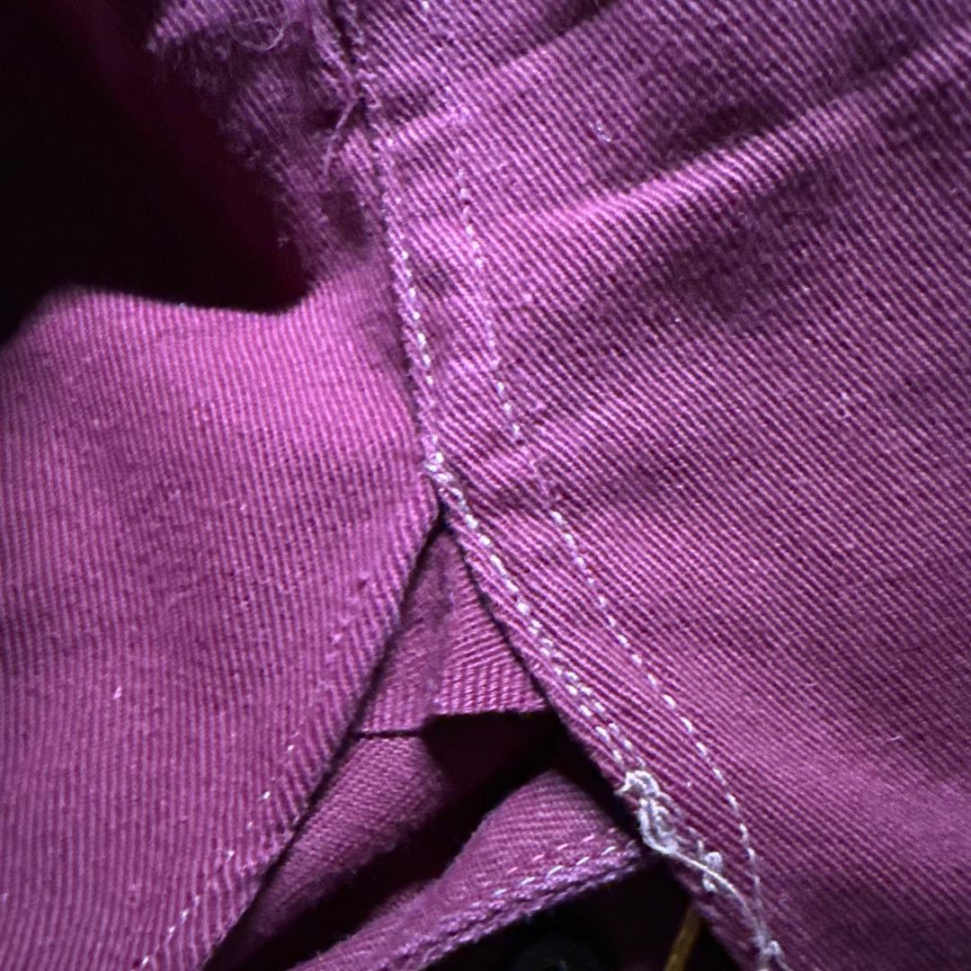 60's ヴィンテージ ベースボールシャツ&パンツ エンジ色 ボタンフライ