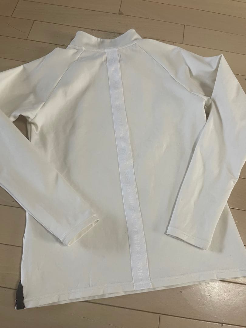BRIEFING ホワイト ハーフジップ シャツ S