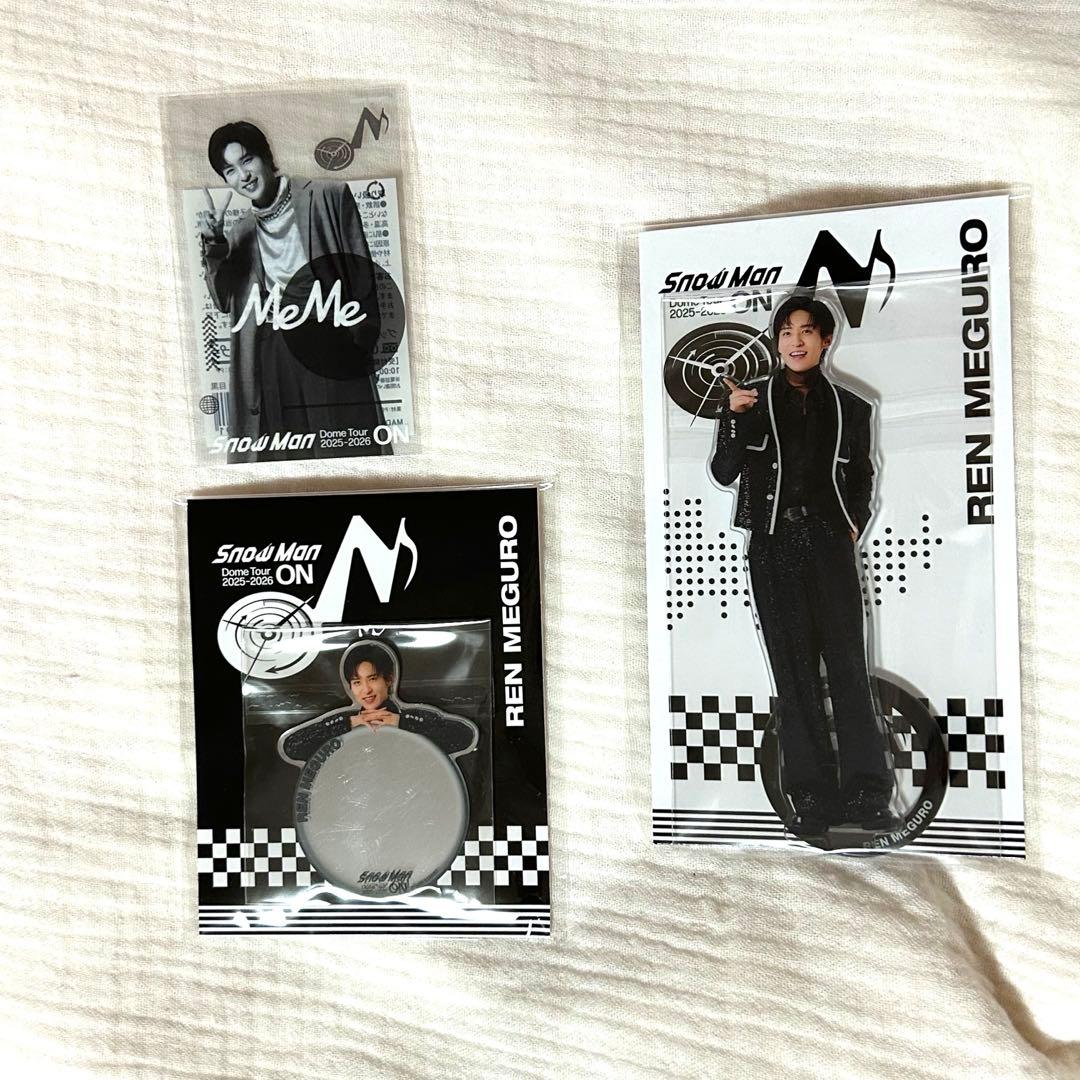 SnowMan ON グッズ 3点セット 目黒蓮 2025アクスタ ステッカー - メルカリ
