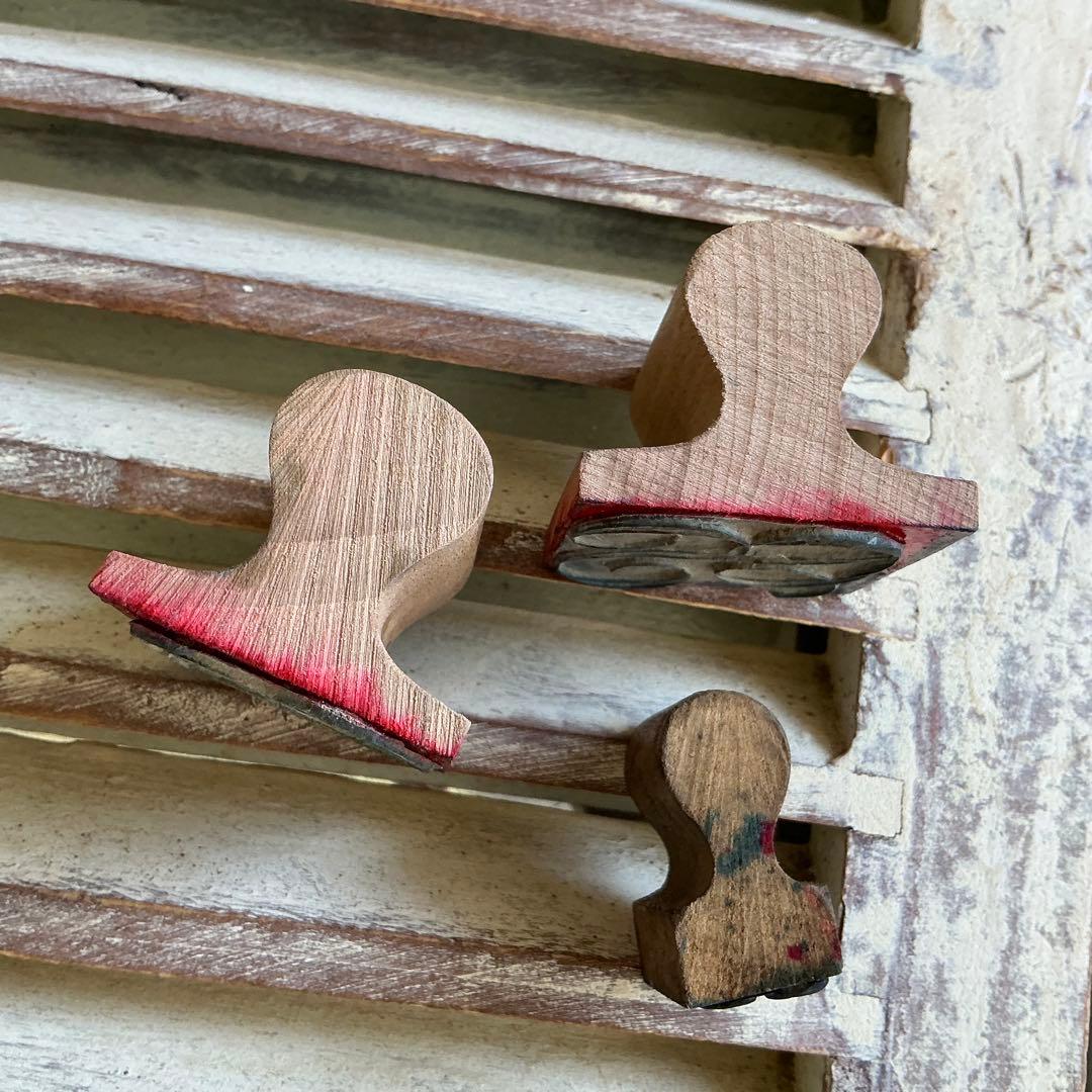 ♡沢山♡ フランス アンティーク 刺繍 イニシャル モノグラム スタンプ