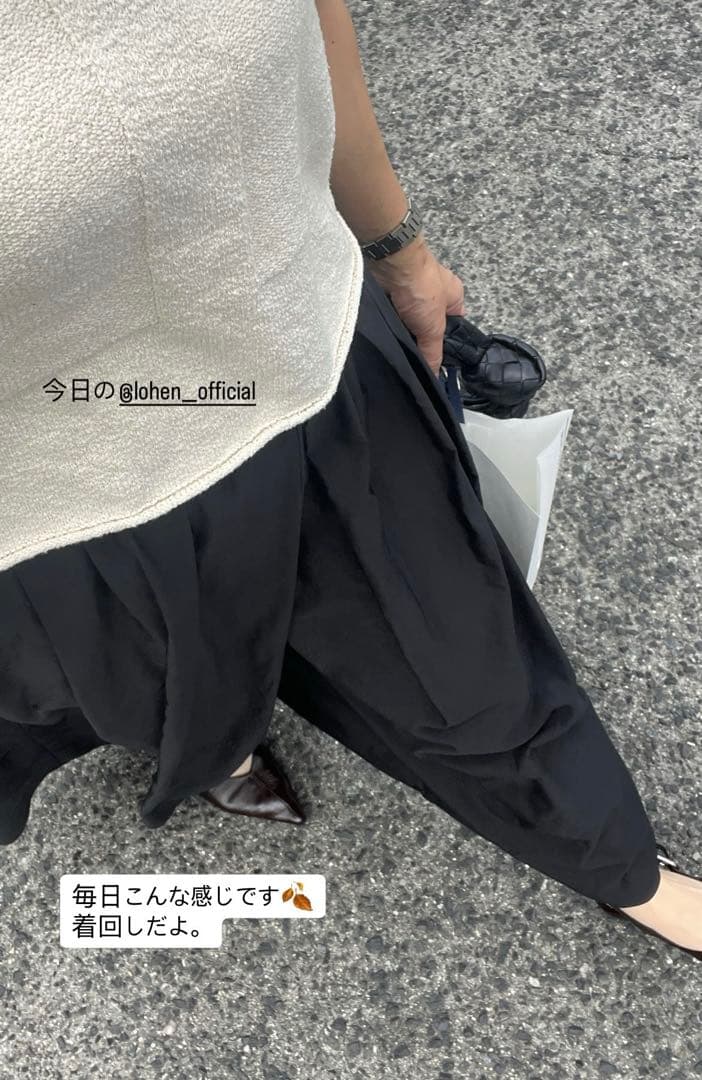 タグ付き新品！LOHEN再販スカートパンツ　黒　ローヘンスカートパンツ