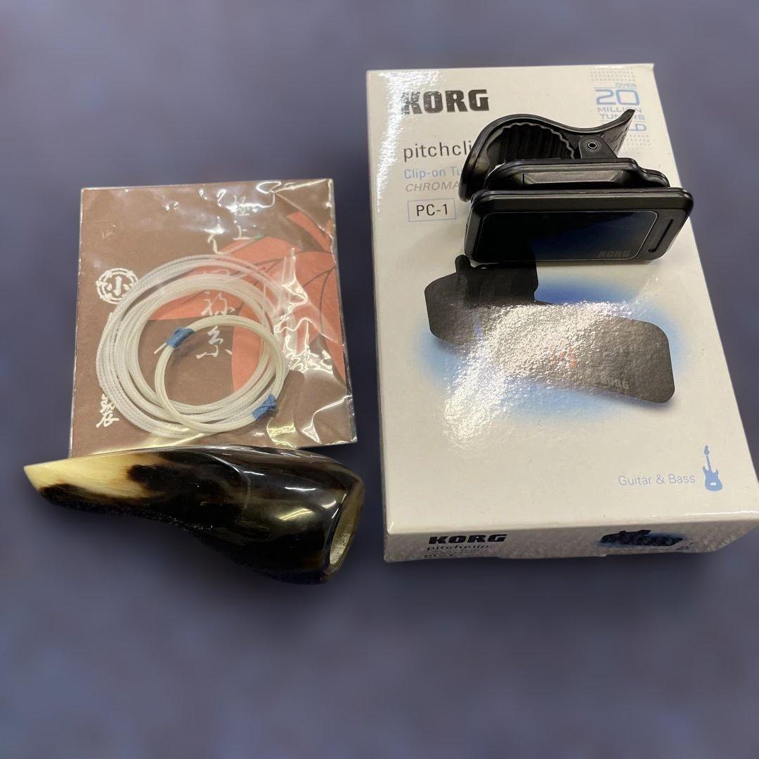 沖縄民謡楽器　三線　蛇皮　ケース付き