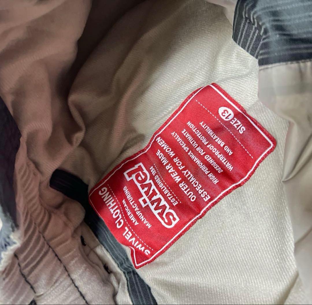 【美品】swivel スノーボードウェア スキー　上下　チェック　LL