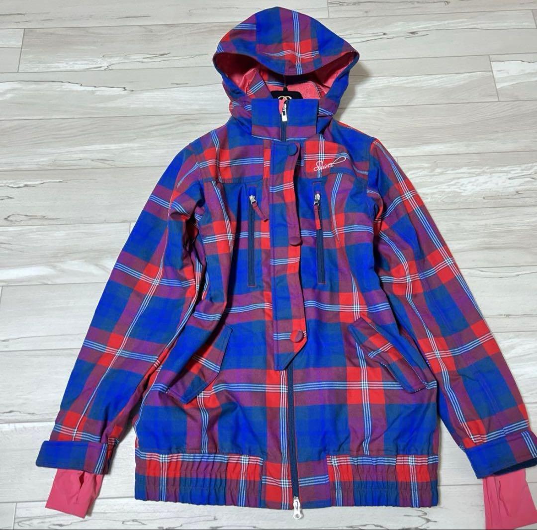 【美品】swivel スノーボードウェア スキー　上下　チェック　LL
