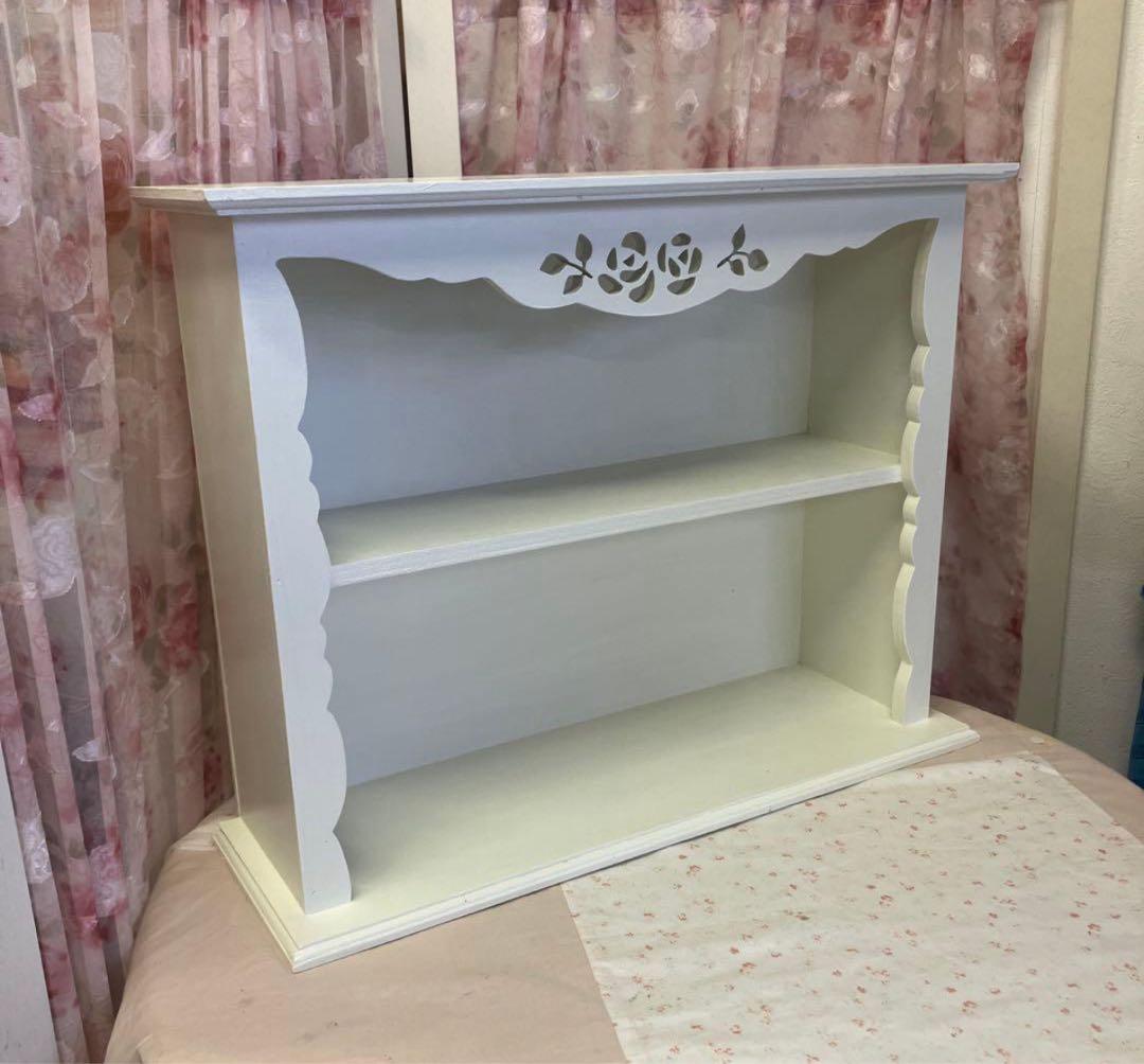 感謝セール 限定1台】薔薇のカッティングのワイド型シェルフ