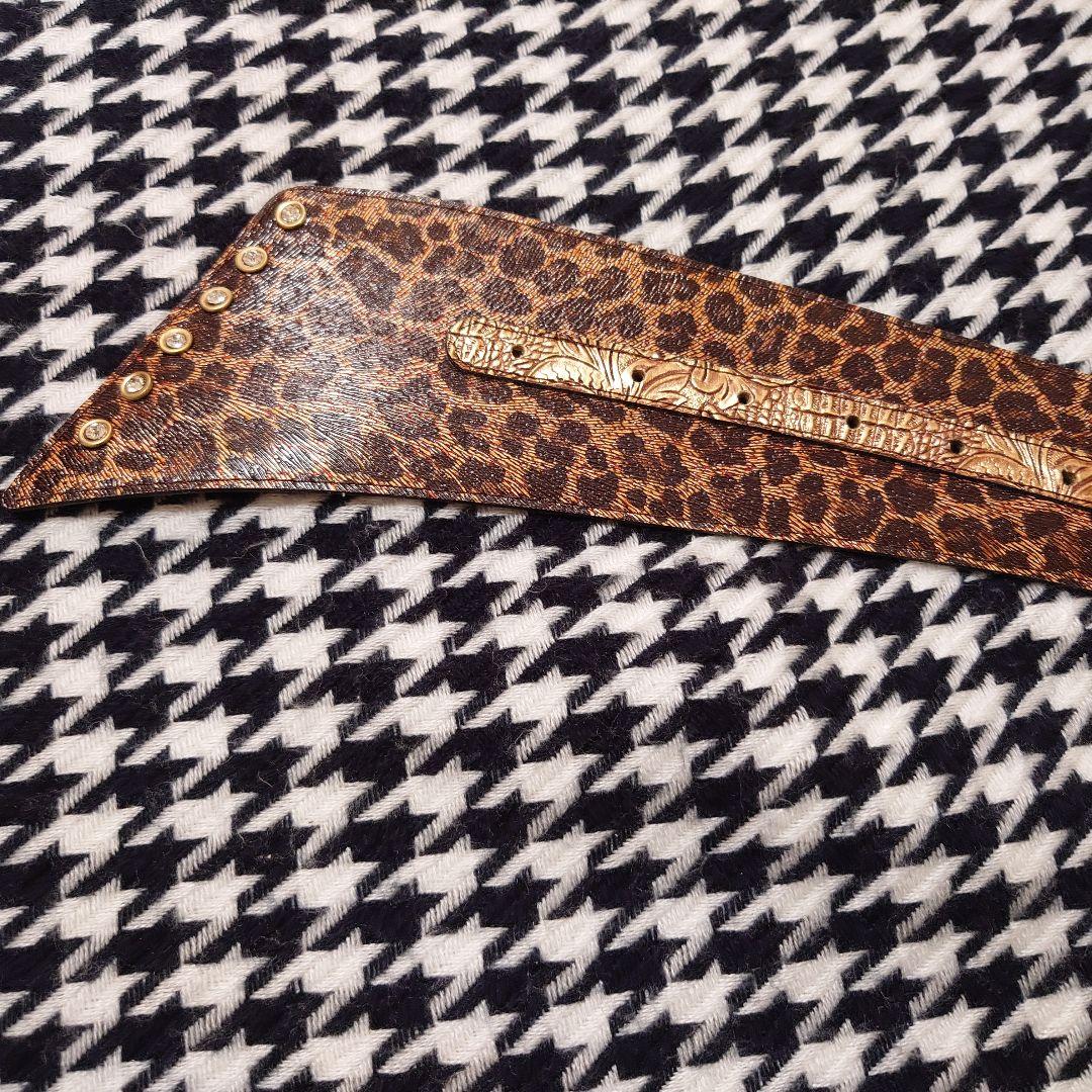 希少✨ d.i.a ベルト フェザー レオパード バックル ヴィンテージ