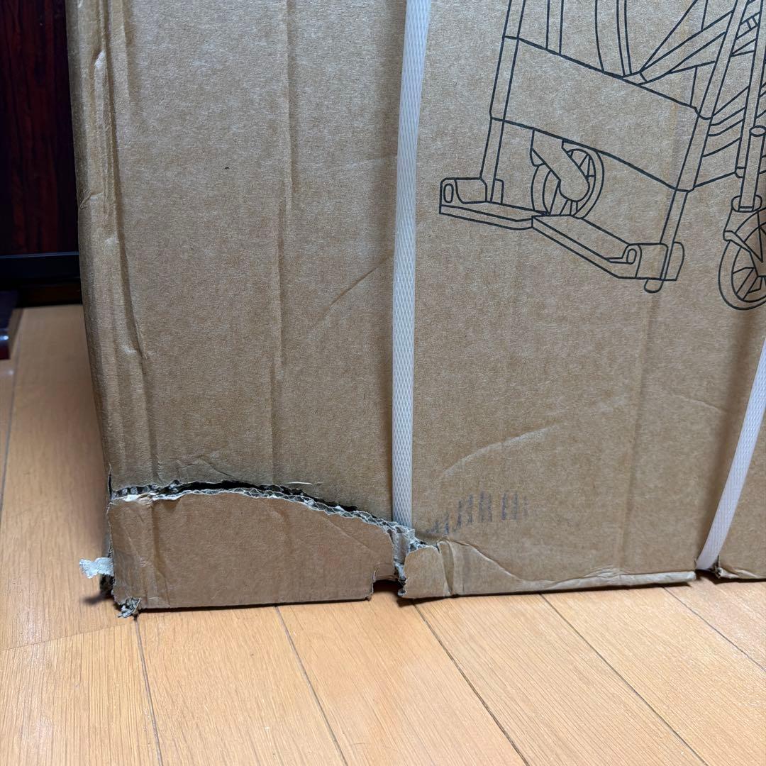 新品未使用品折りたたみ車椅子 軽量 介助型 耐荷重100kg 背折れ 透気性 青