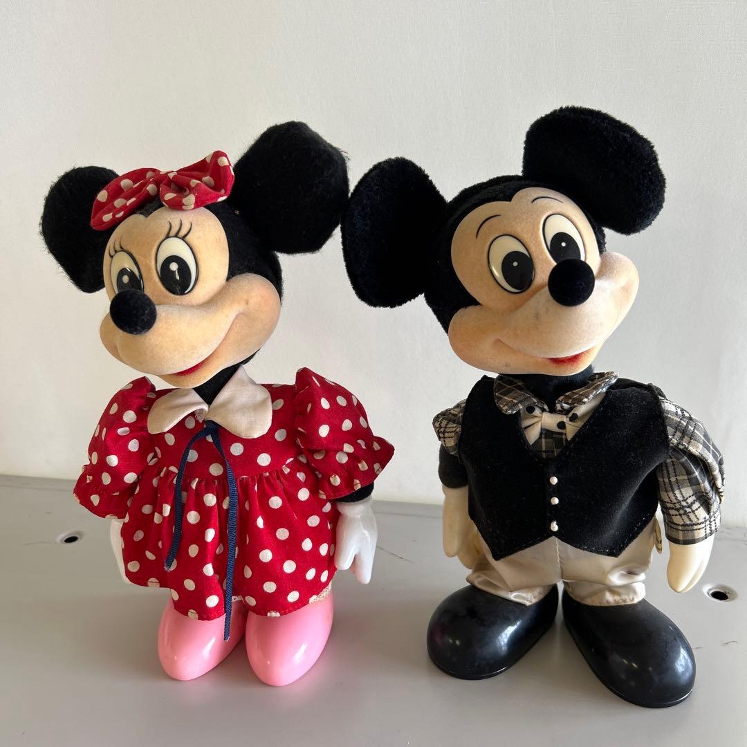 当時物 レア サンキョー ミニーマウス 首振り オルゴール 人形 ドール