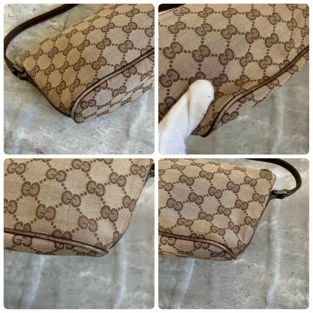 GUCCI グッチ アクセサリーポーチ gg柄 スプリーム プレート キャンバス