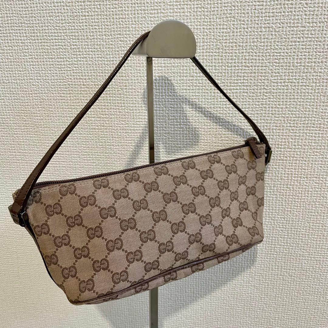 GUCCI グッチ アクセサリーポーチ gg柄 スプリーム プレート キャンバス